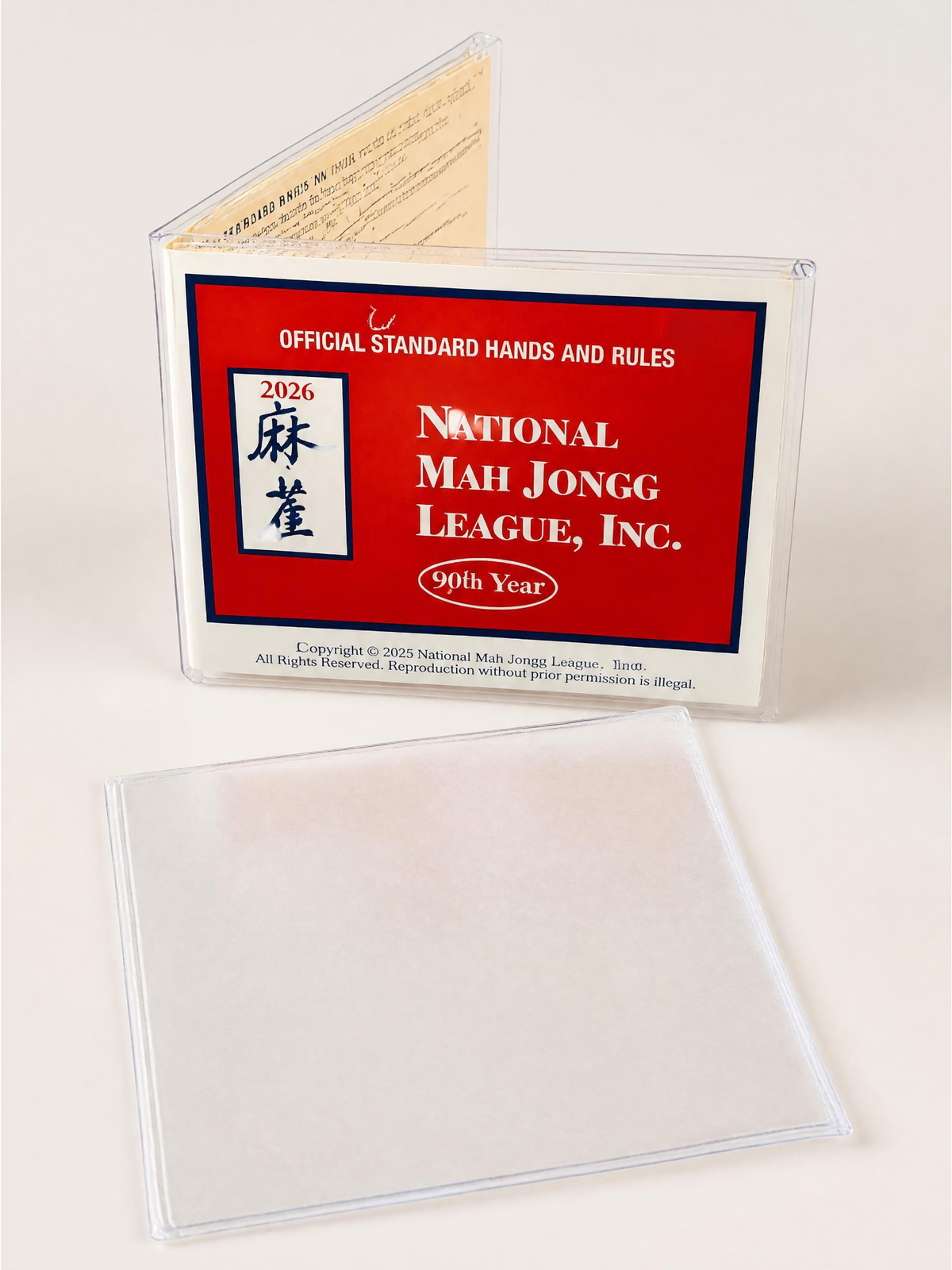 Durable Clear Plastic Mahjong Card Holder-4 Pack