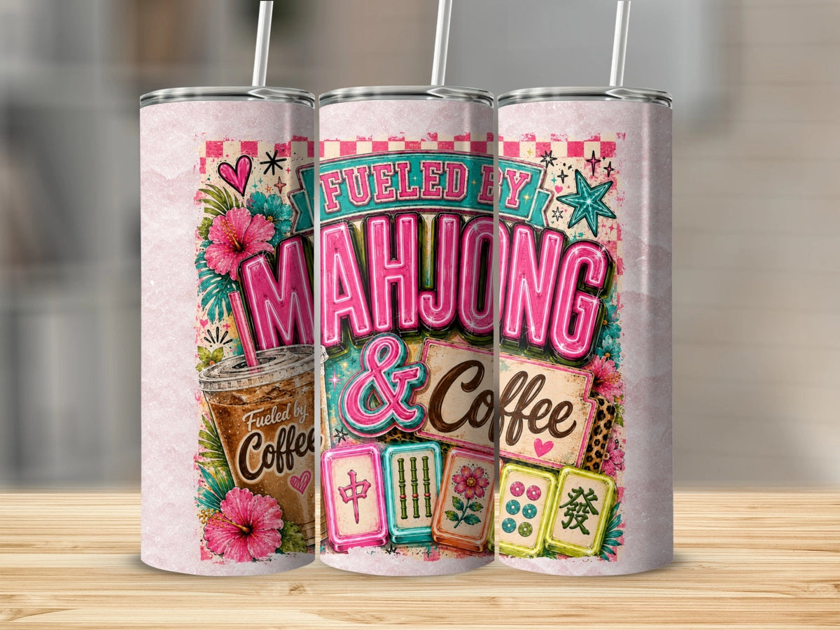 Mahjong & Coffee Bliss Tumbler 20oz